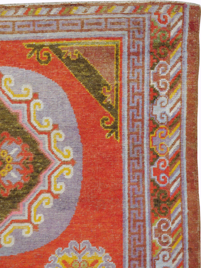 Antique East Turkestan Khotan Rug, No.23461 - Staging