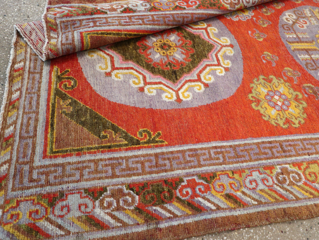 Antique East Turkestan Khotan Rug, No.23461 - Staging