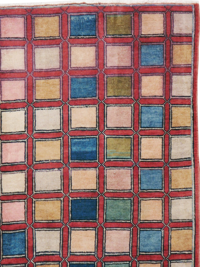 Vintage Kashan Modernist Rug, No.23473 - Staging