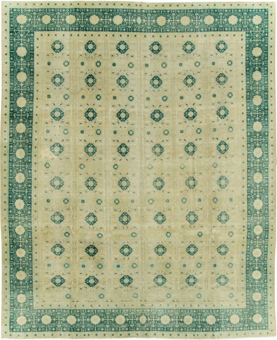Vintage Persian Tabriz Carpet, No.23476 - Staging