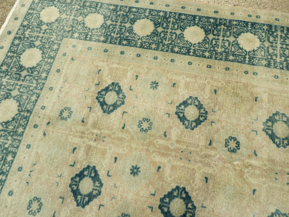 Vintage Persian Tabriz Carpet, No.23476 - Staging