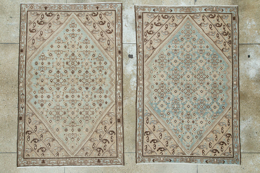 Vintage Persian Malayer Rug (Pair: 2 of 2), No.23480 - Staging