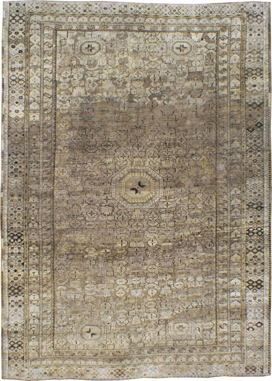 Antique Central Asian Beshir Carpet, No.23502 - Staging