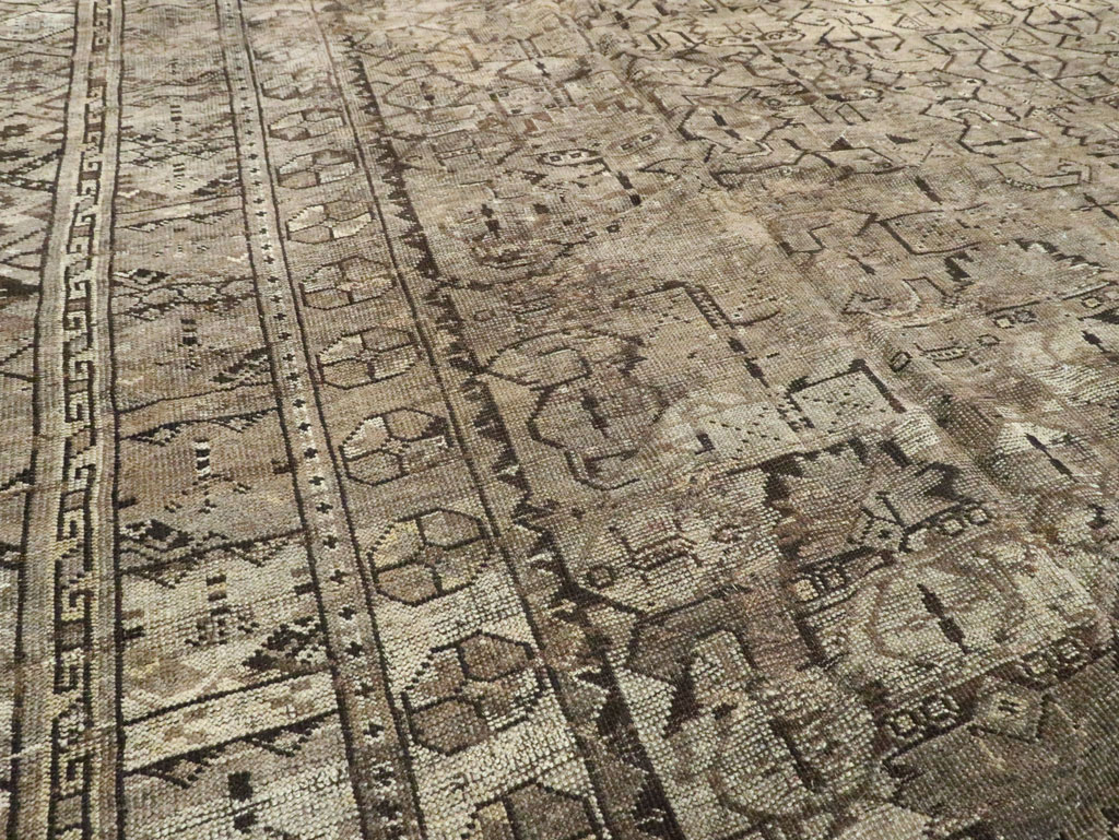 Antique Central Asian Beshir Carpet, No.23502 - Staging