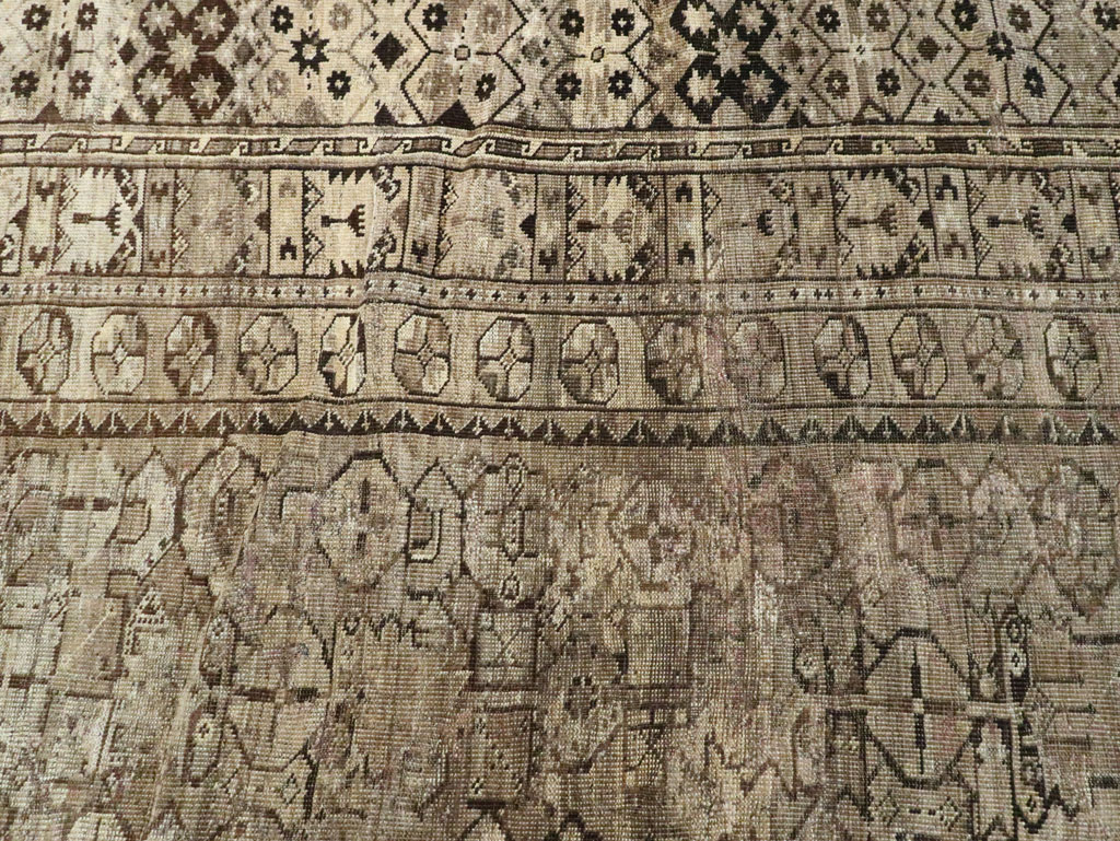 Antique Central Asian Beshir Carpet, No.23502 - Staging