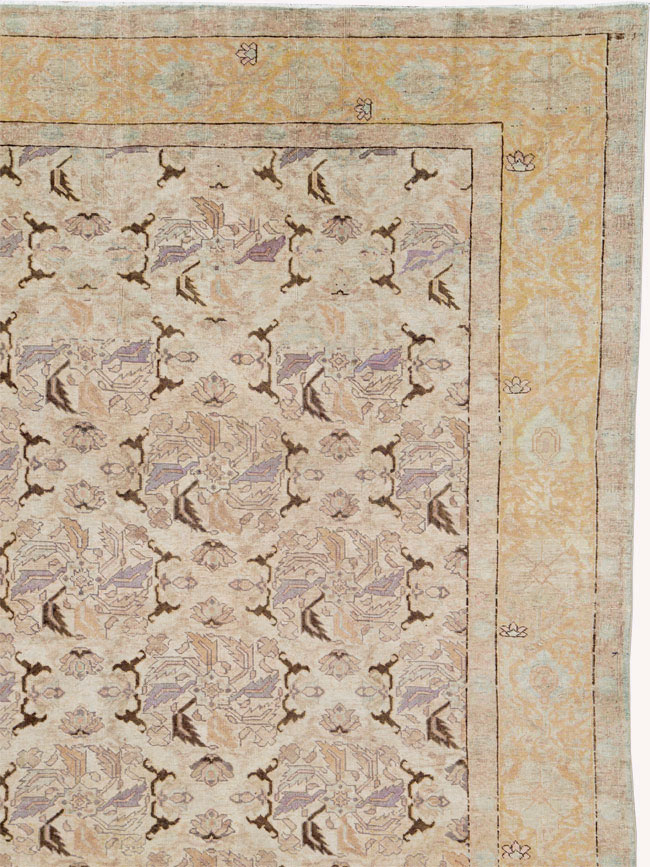 Antique Persian Senneh Tabriz Carpet, No.23515 - Staging