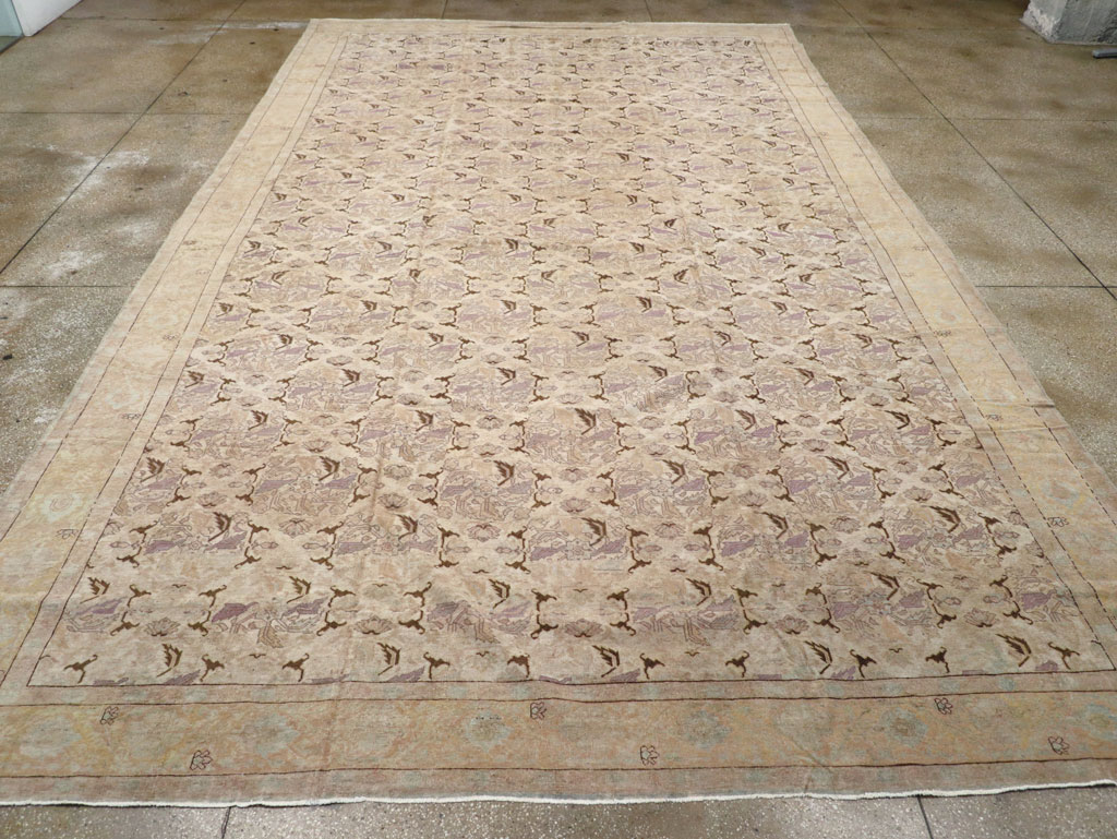 Antique Persian Senneh Tabriz Carpet, No.23515 - Staging