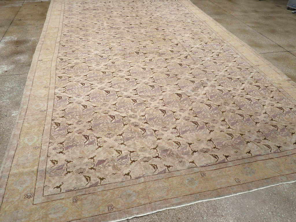 Antique Persian Senneh Tabriz Carpet, No.23515 - Staging