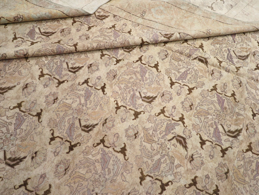 Antique Persian Senneh Tabriz Carpet, No.23515 - Staging