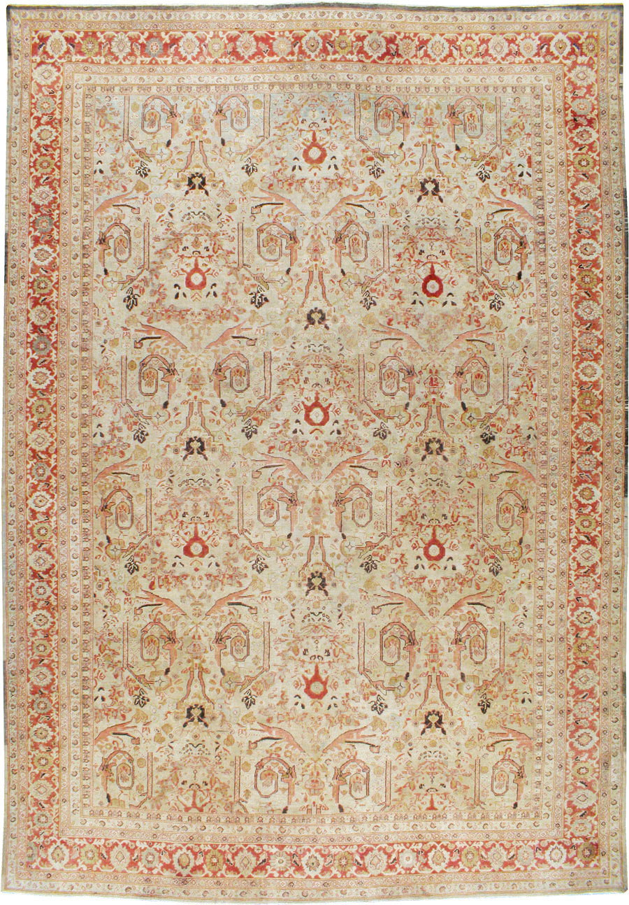 Antique Persian Mahal Carpet, No.23530 - Staging