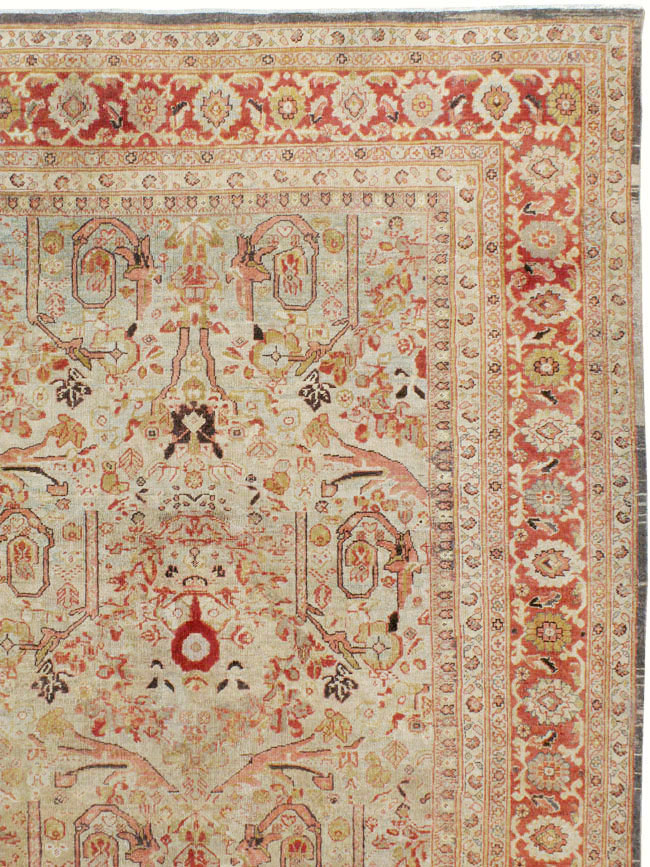 Antique Persian Mahal Carpet, No.23530 - Staging
