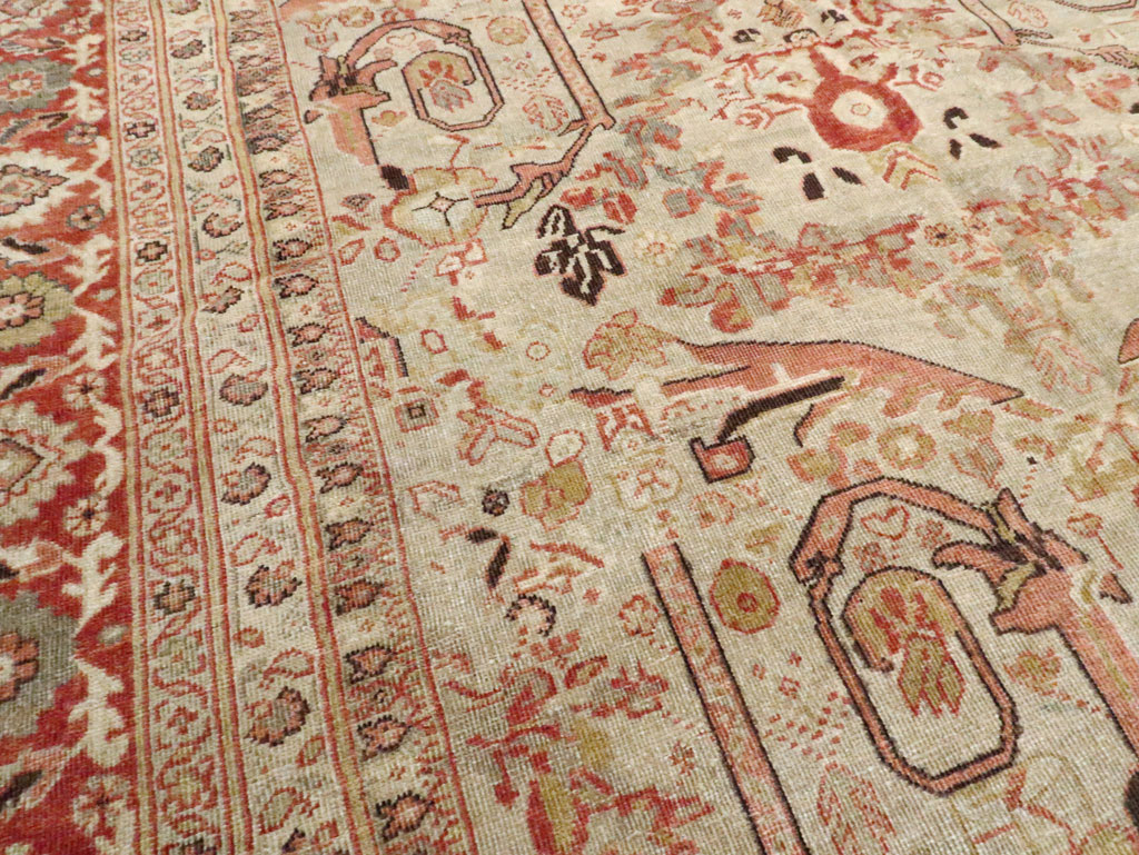 Antique Persian Mahal Carpet, No.23530 - Staging