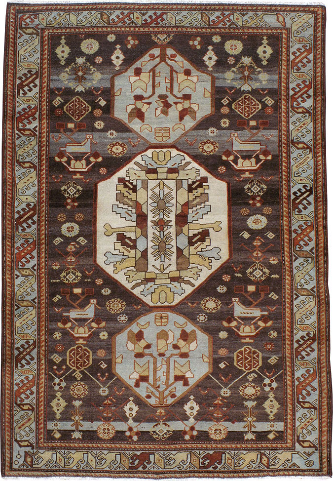 Vintage Persian Malayer Rug, No.23546 - Staging