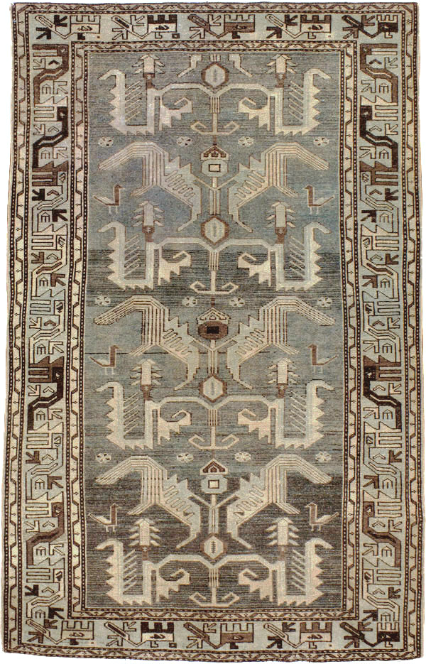 Vintage Persian Malayer Rug, No.23552 - Staging