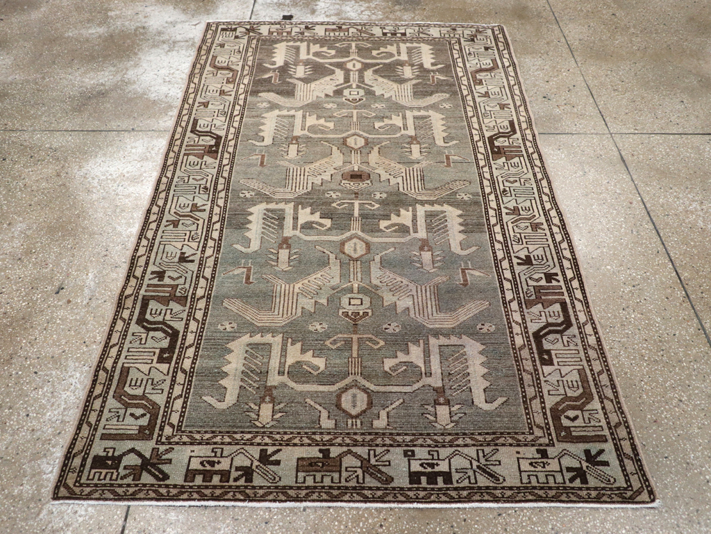 Vintage Persian Malayer Rug, No.23552 - Staging