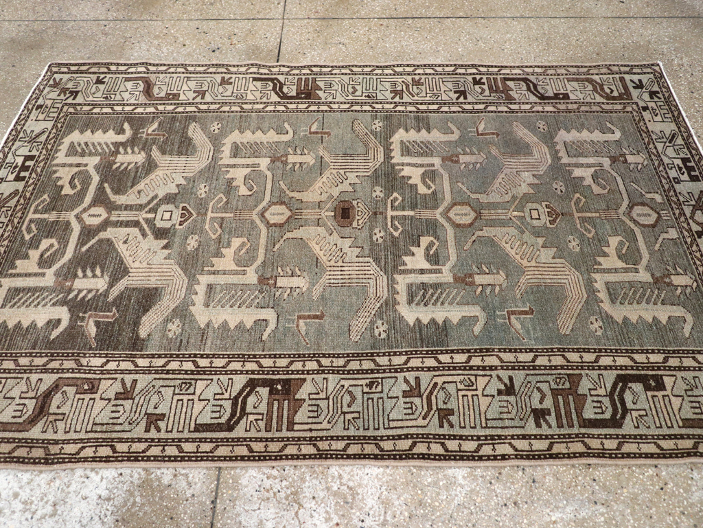 Vintage Persian Malayer Rug, No.23552 - Staging