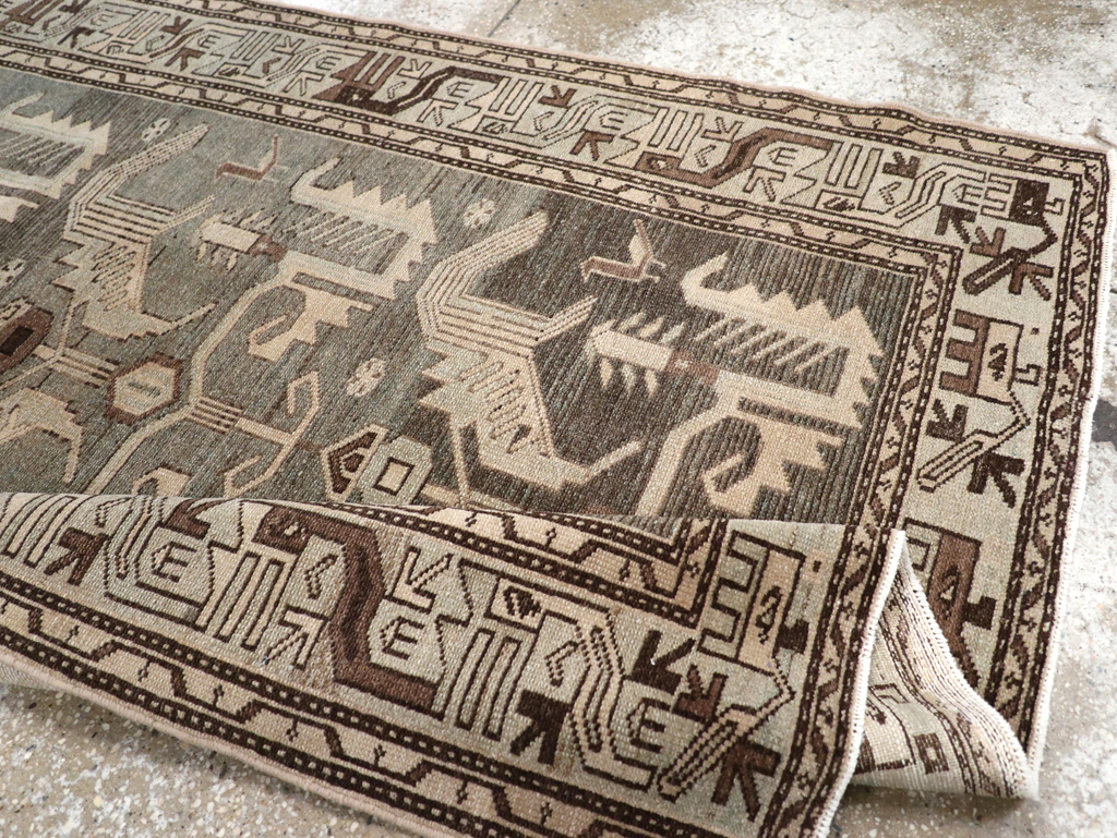 Vintage Persian Malayer Rug, No.23552 - Staging