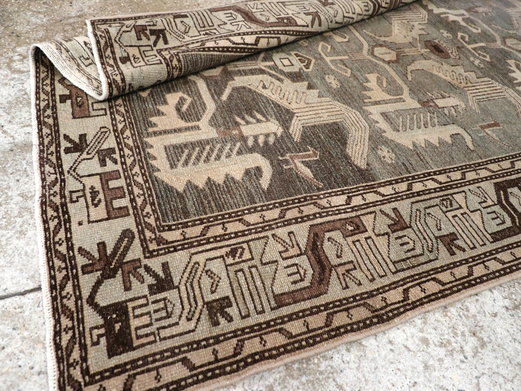 Vintage Persian Malayer Rug, No.23552 - Staging