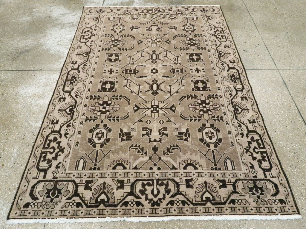 Vintage Persian Malayer Accent Rug, No.23567 - Staging