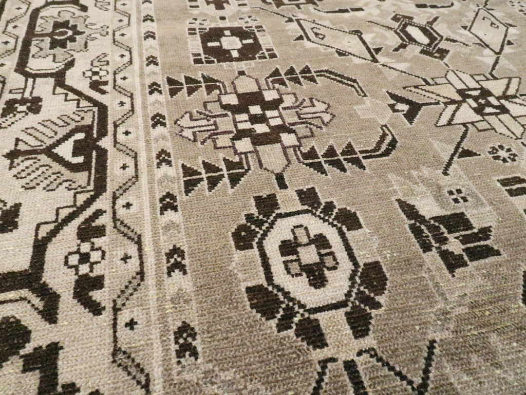 Vintage Persian Malayer Accent Rug, No.23567 - Staging