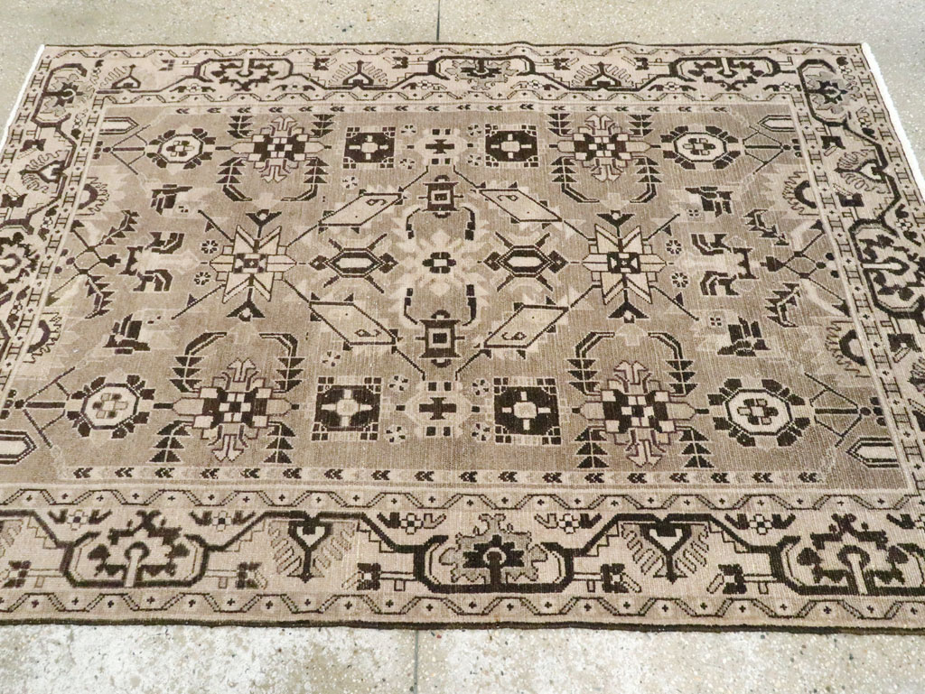 Vintage Persian Malayer Accent Rug, No.23567 - Staging