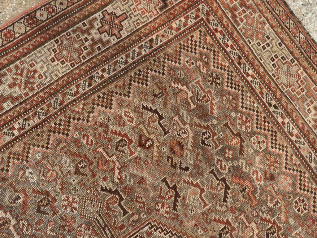 Antique Persian Afshar Accent Rug, No.23576 - Staging