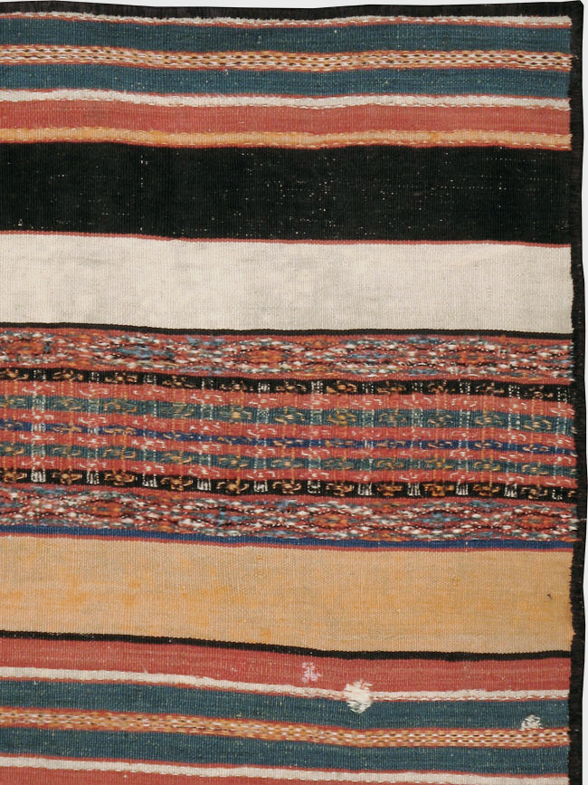 Vintage Persian Flat-weave Kilim, No.23578 - Staging