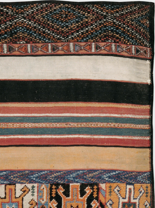 Vintage Persian Flat-weave Kilim, No.23578 - Staging