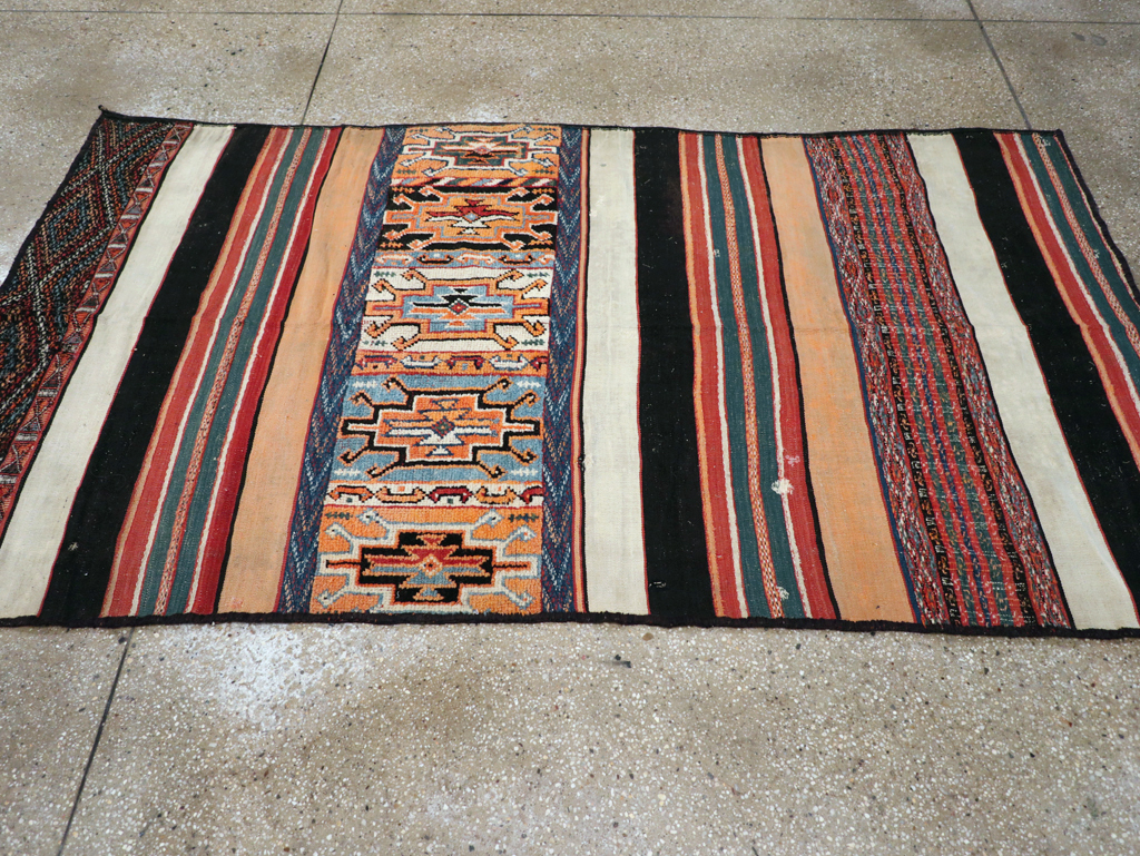 Vintage Persian Flat-weave Kilim, No.23578 - Staging