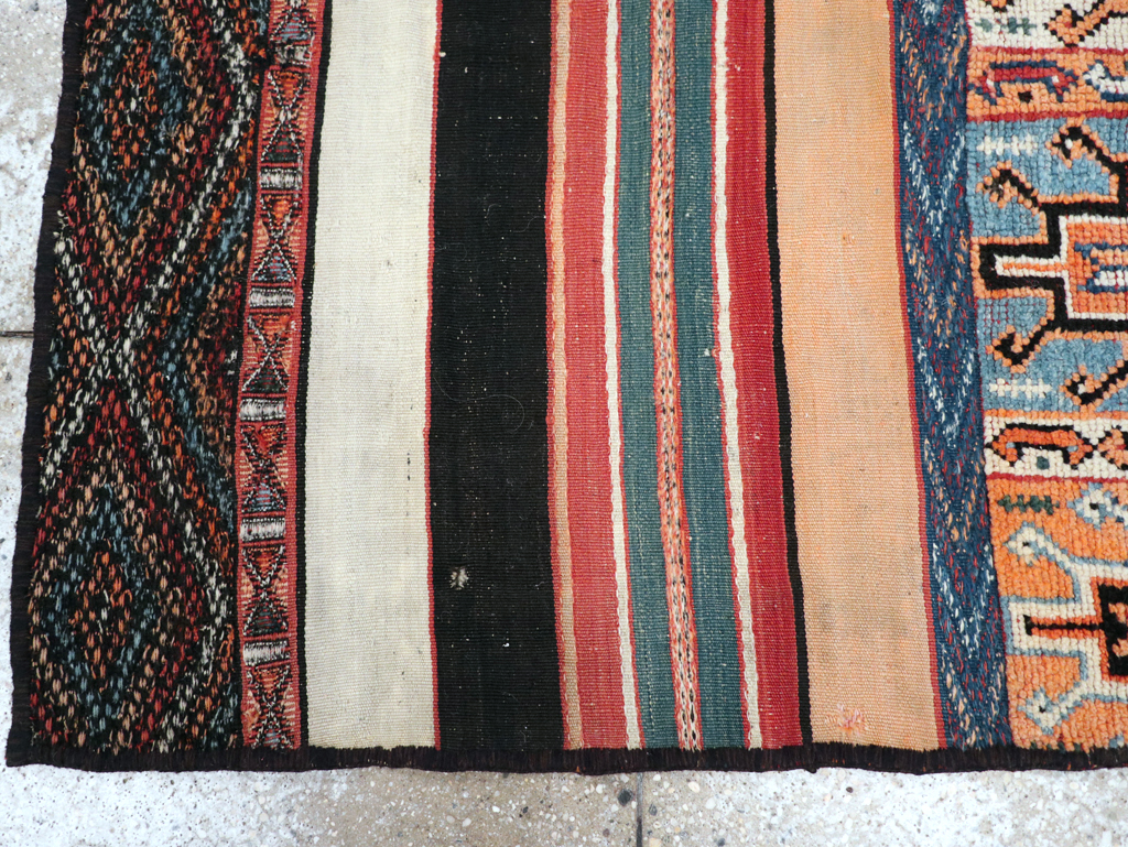 Vintage Persian Flat-weave Kilim, No.23578 - Staging