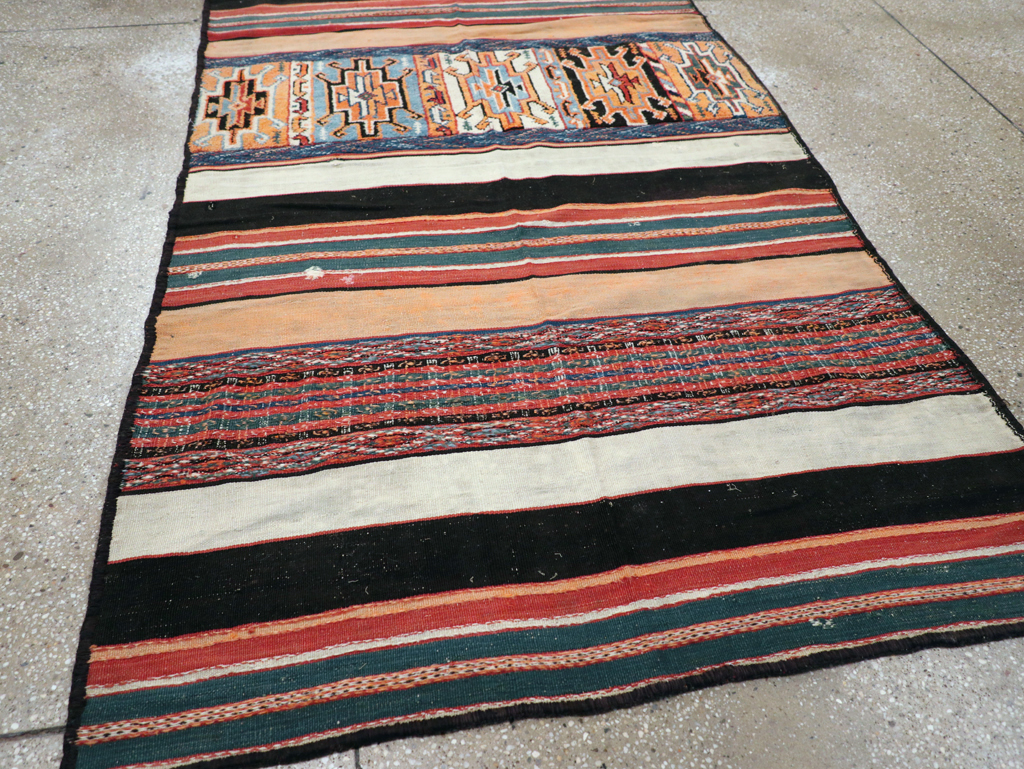 Vintage Persian Flat-weave Kilim, No.23578 - Staging