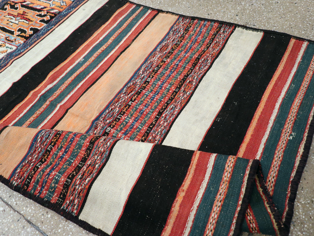 Vintage Persian Flat-weave Kilim, No.23578 - Staging