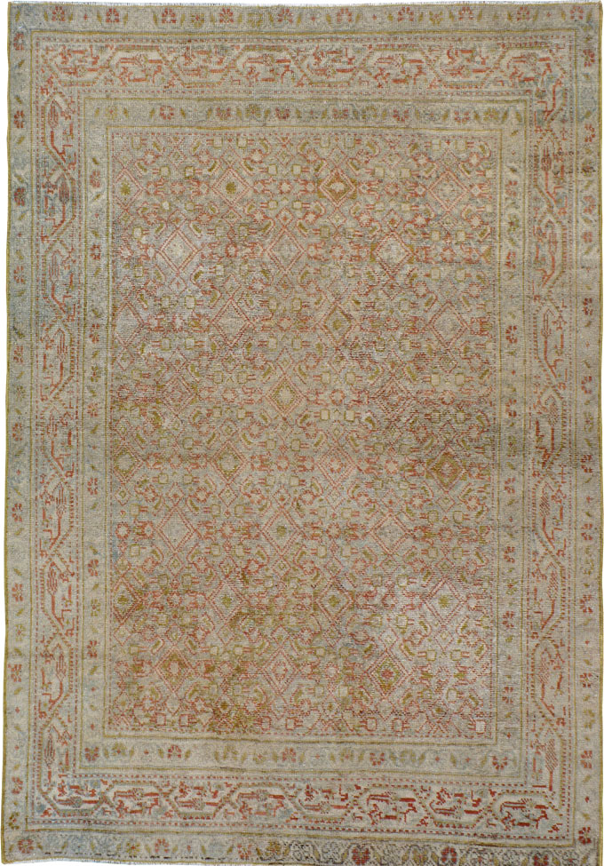 Vintage Persian Malayer Rug, No.23579 - Staging