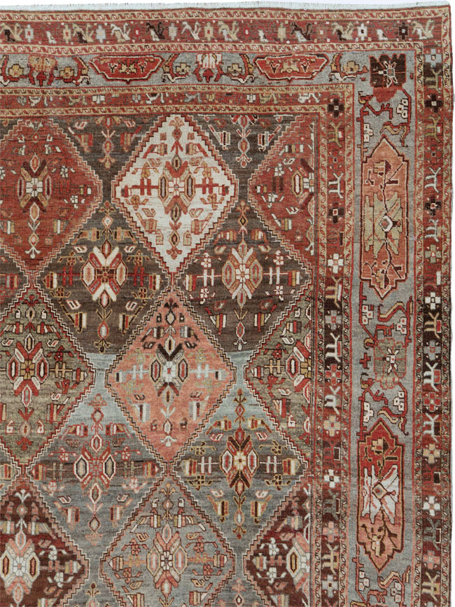Antique Persian Afshar Carpet, No.23602 - Staging