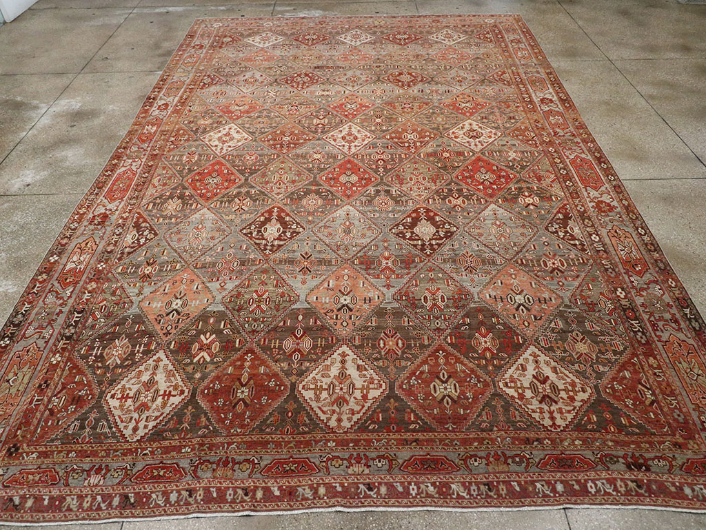 Antique Persian Afshar Carpet, No.23602 - Staging
