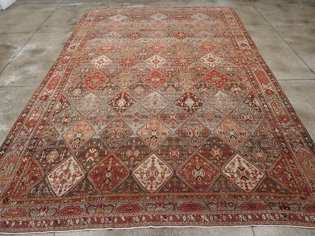 Antique Persian Afshar Carpet, No.23602 - Staging
