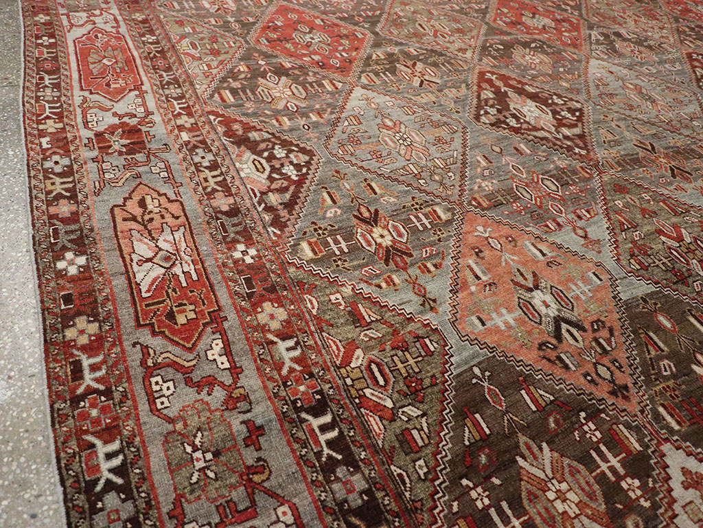 Antique Persian Afshar Carpet, No.23602 - Staging