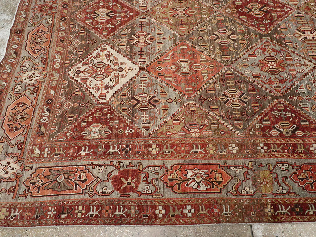Antique Persian Afshar Carpet, No.23602 - Staging