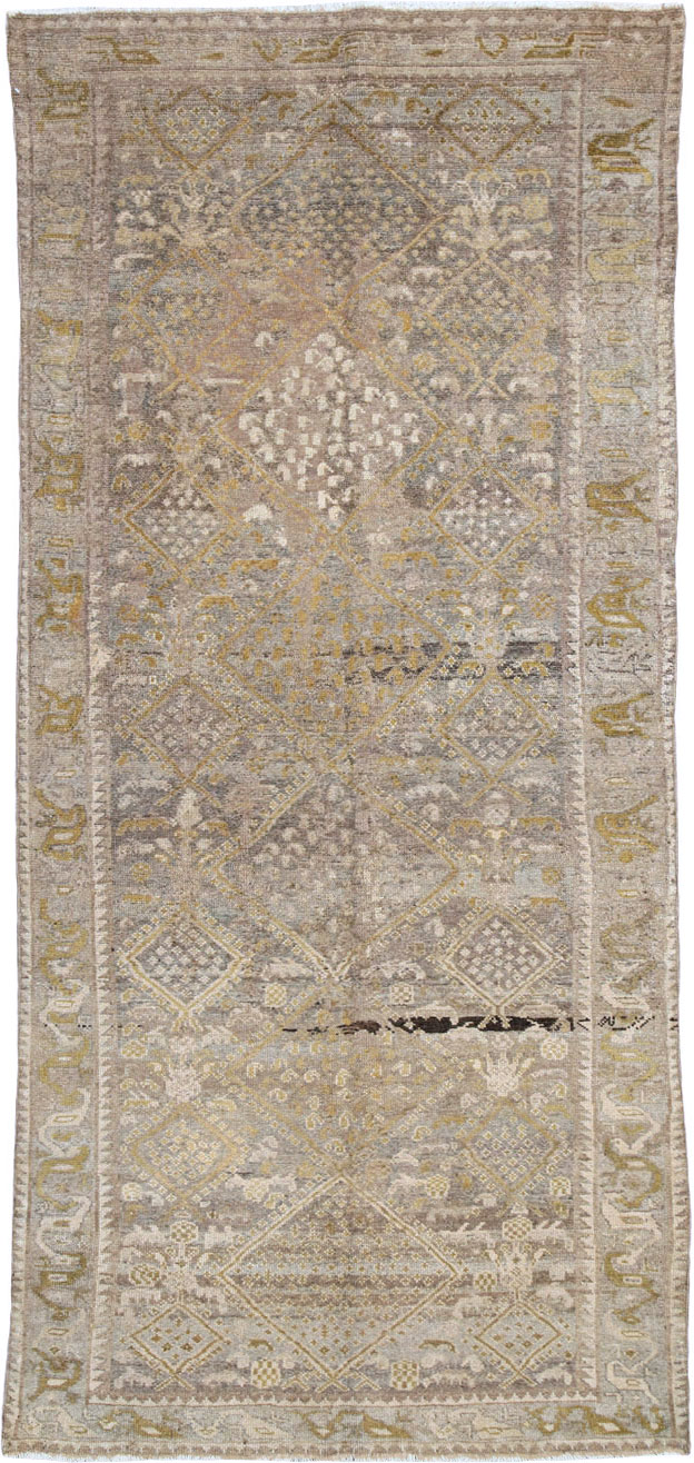 Antique Persian Kurdish Rug, No.23604 - Staging