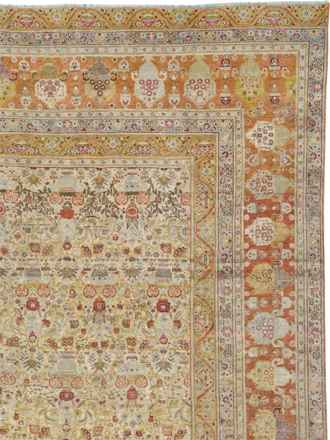 Antique Persian Tabriz Carpet, No.23608 - Staging