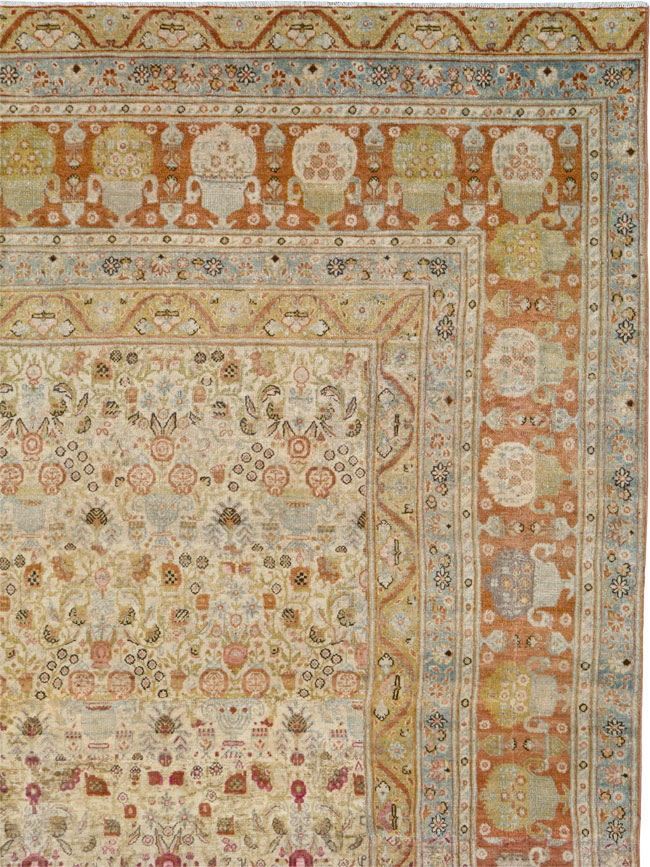 Antique Persian Tabriz Carpet, No.23608 - Staging