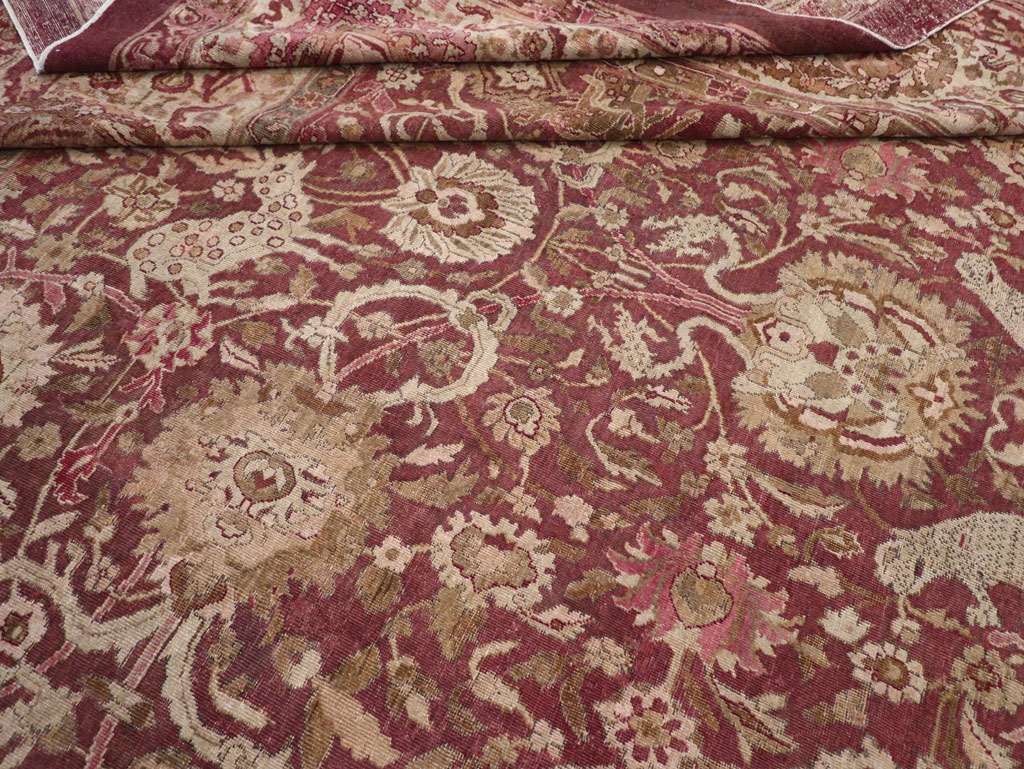Antique Indian Agra Pictorial Oversize Carpet, No.23611 - Staging