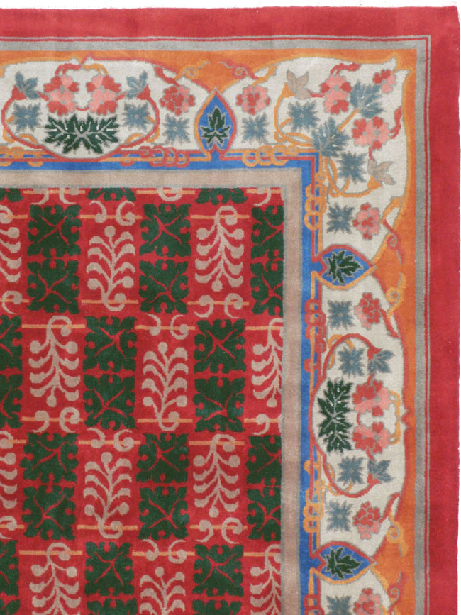 Vintage Chinese Art Deco Carpet, No.23612 - Staging