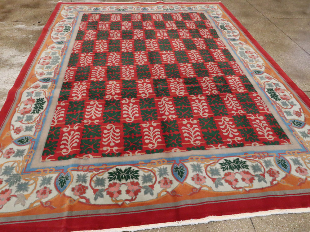 Vintage Chinese Art Deco Carpet, No.23612 - Staging