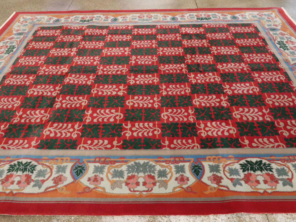 Vintage Chinese Art Deco Carpet, No.23612 - Staging