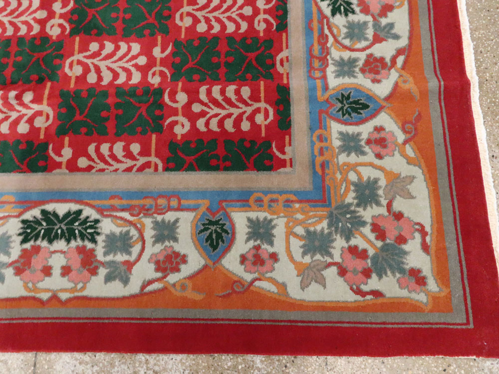 Vintage Chinese Art Deco Carpet, No.23612 - Staging
