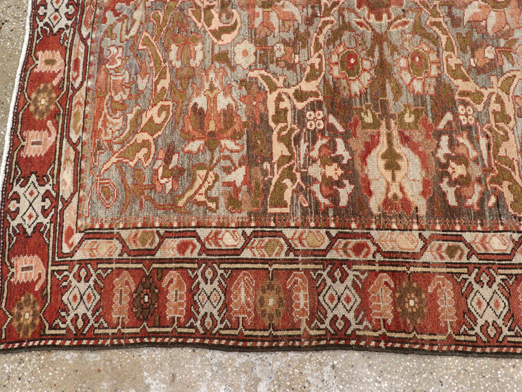 Antique Persian Bakhtiari Gallery Carpet, No.23613 - Staging