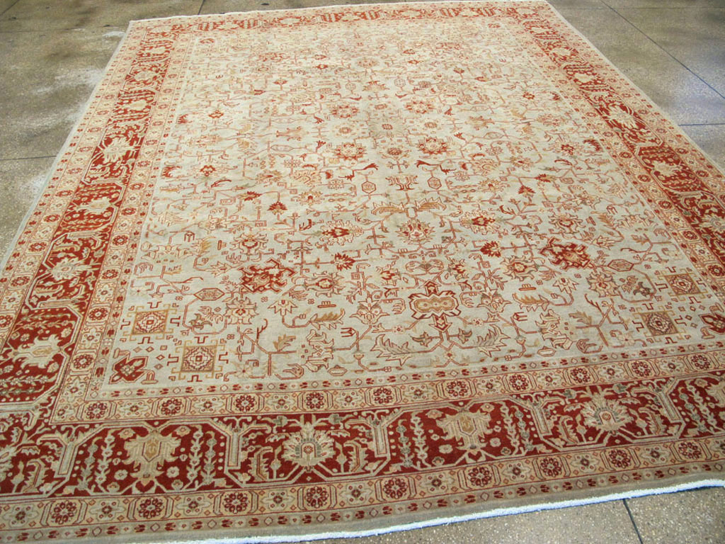 Antique Persian Tabriz Carpet, No.23617 - Staging