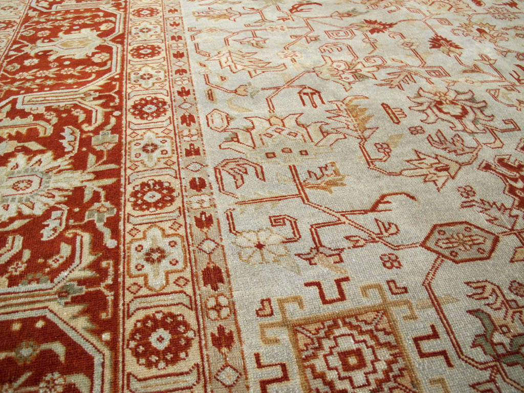 Antique Persian Tabriz Carpet, No.23617 - Staging