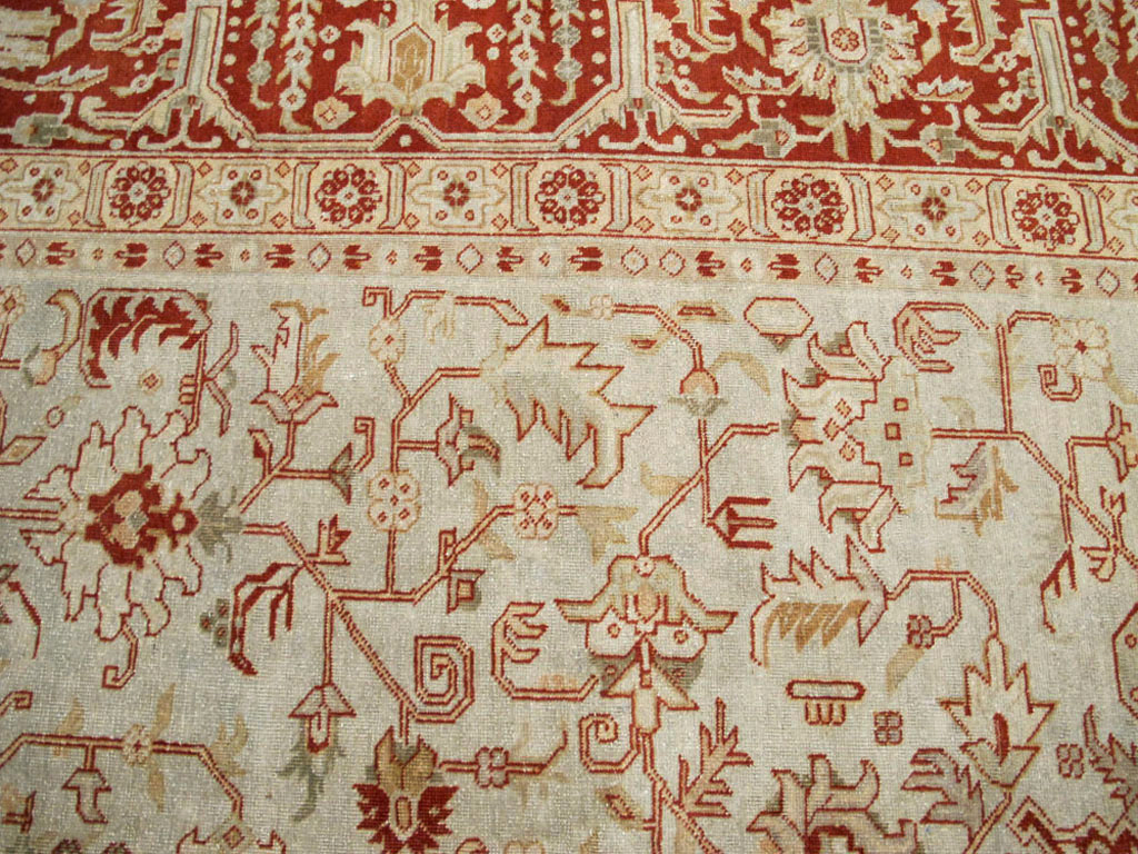 Antique Persian Tabriz Carpet, No.23617 - Staging